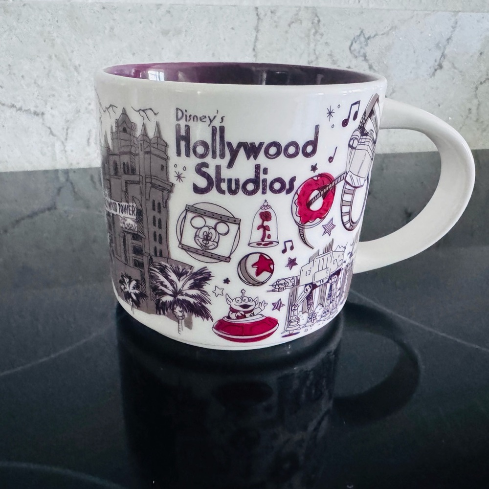 Starbucks - Disney Hollywood Studios Mug - been there series White and Purple